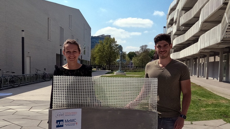 VUB-ingenieurs gieten beton met textielwapening
